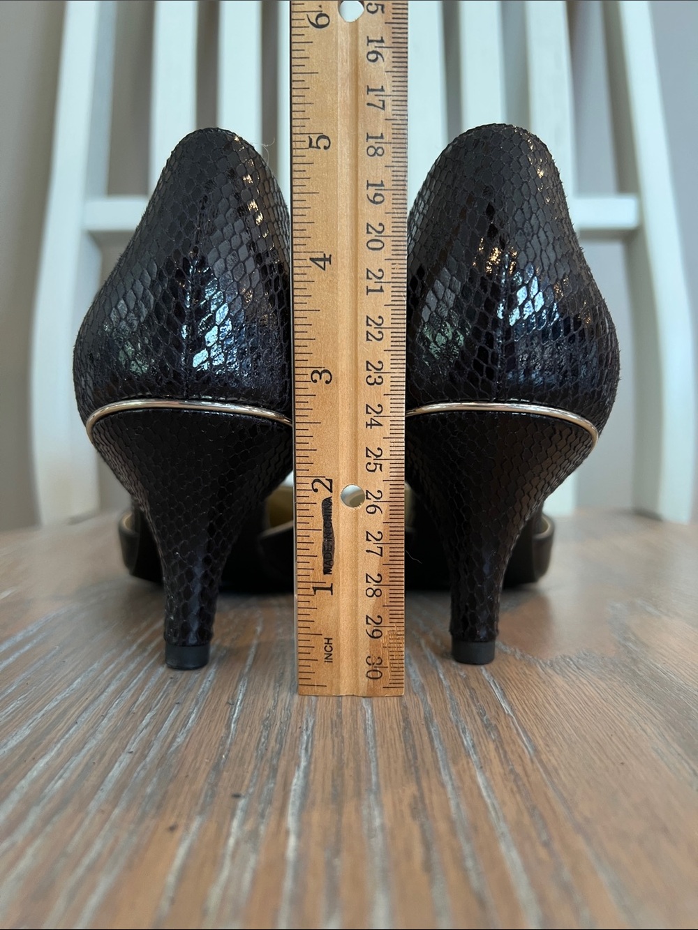 Anne Klein Pointed Toe Ankle Strap Heels Black - Picture 5 of 7